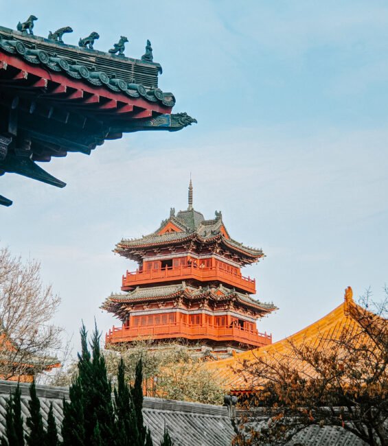 A beautiful old Kaifeng temple in China